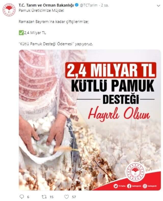 Çiftçi ve Yetiştiricilere Verilecek Destek Ödemeleri Bayramdan Önce Yapılacak