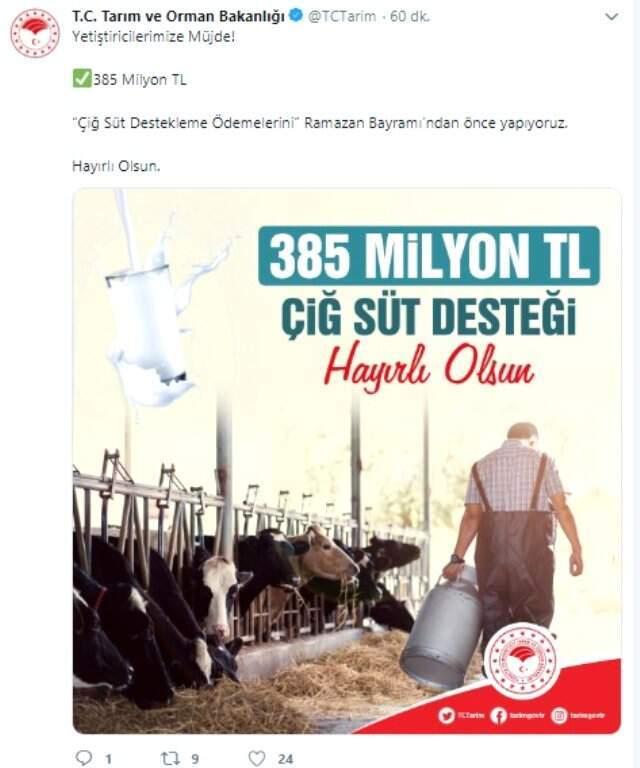 Çiftçi ve Yetiştiricilere Verilecek Destek Ödemeleri Bayramdan Önce Yapılacak