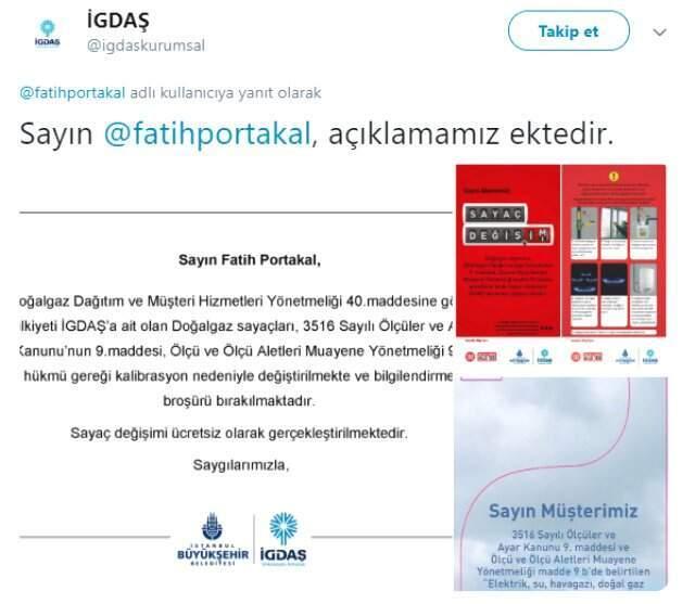 Fatih Portakal'ın Fatura İsyanına İgdaş'dan Cevap Geldi!