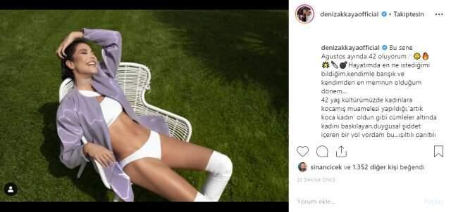 Model Deniz Akkaya'dan Dikkat Çeken Yaş Paylaşımı