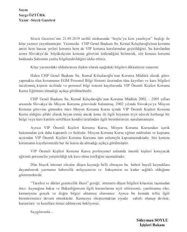 Süleyman Soylu 'Yanıltıldığı' Yönündeki İddialara Cevap Verdi