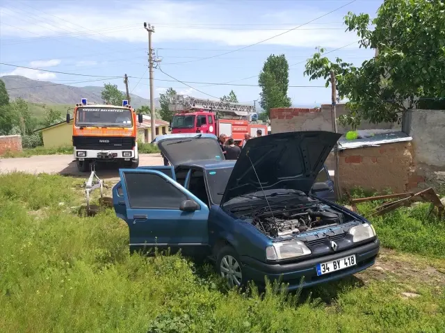 Suşehri'nde Araç Yangını