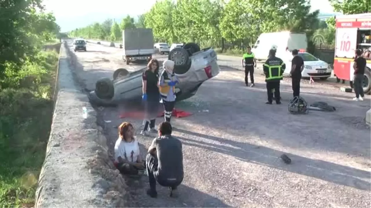 Otomobil devrildi: 1 ölü, 1 yaralı