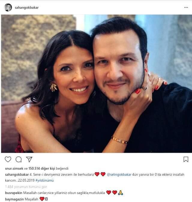 Şahan Gökbakar Eşiyle 4'üncü Evlilik Yıldönümlerini, Eskilerin Diliyle Söylenen Bir Notla Kutladı