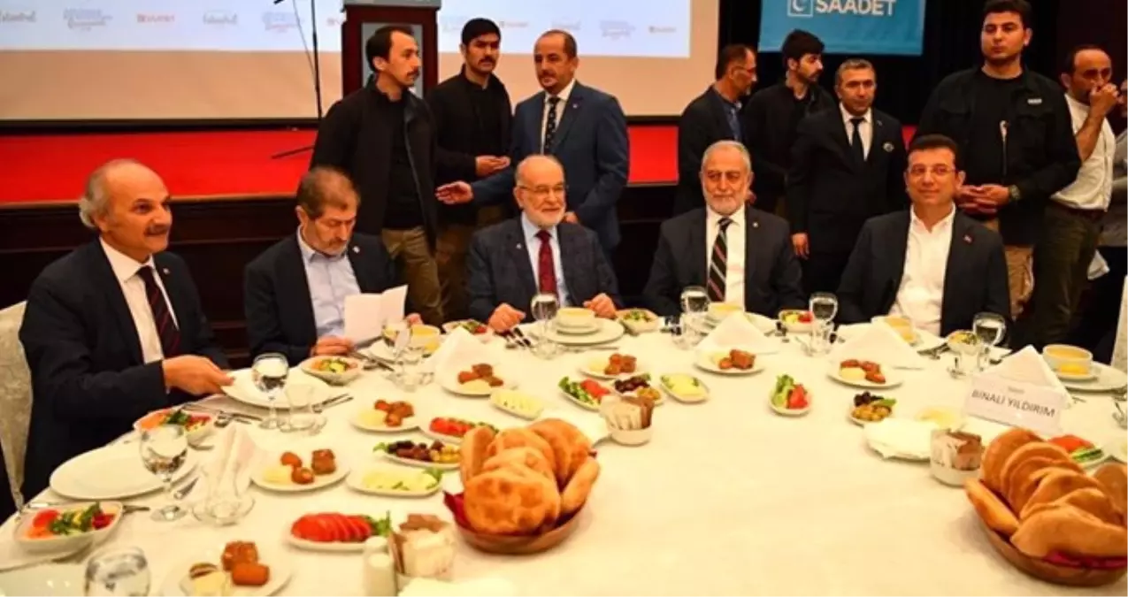 CHP İstanbul Adayı Ekrem İmamoğlu, Saadet Partisi'nin İftarına Katıldı