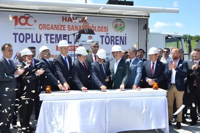 Havza OSB'de temel atma töreni Havza OSB'de temel atma töreni
