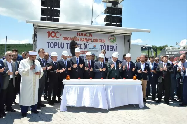 Havza OSB'de temel atma töreni Havza OSB'de temel atma töreni