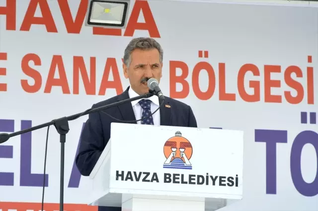Havza OSB'de temel atma töreni Havza OSB'de temel atma töreni