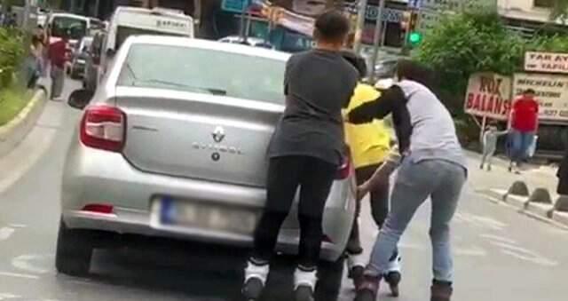 Trafikte Hayatı Hiçe Sayan Görüntüler Yürekleri Ağıza Getirdi