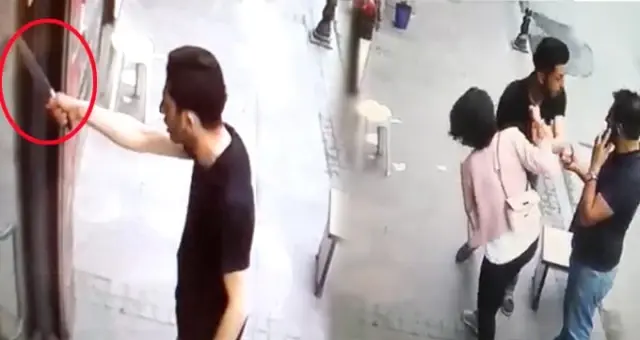 Karısıyla Tartışan Öfkeli Koca, Kendilerini Ayırmak İsteyen Esnafa Bıçak Çekti Karısıyla Tartışan Öfkeli Koca, Kendilerini Ayırmak İsteyen Esnafa Bıçak Çekti