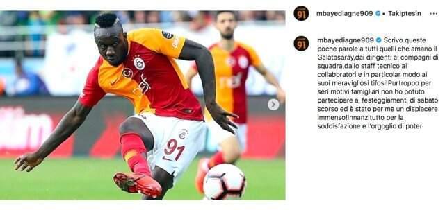 Mbaye Diagne Şampiyonluk Kutlamalarına Neden Katılmadığını Açıkladı