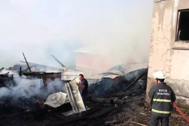 Odunlukta çıkan yangın 2 ahır ve evi kullanılamaz hale getirdi Haberler