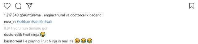 Ünlü Kasap Nusret, Meyveleri Havada İkiye Böldü
