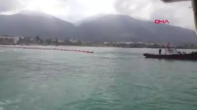 HATAY Körfez'de deniz kirliliği acil müdahale tatbikatı