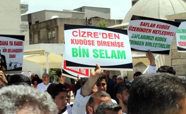 Cizre'de israilin Kudüs işgali kınandı