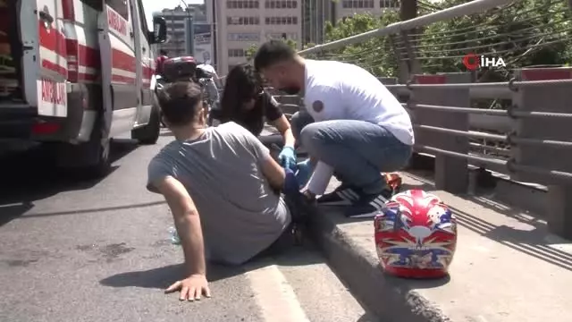 E-5'te trafiği kilitleyen motosiklet kazası
