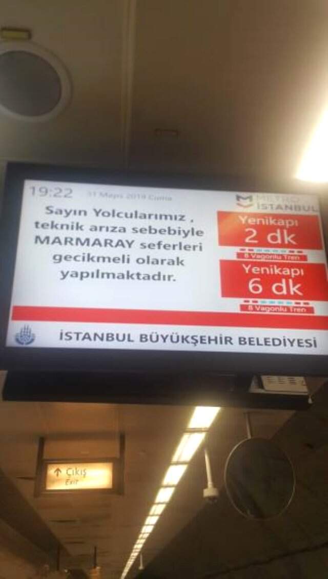 Son Dakika! Marmaray'da seferler gecikmeli olarak yapılıyor