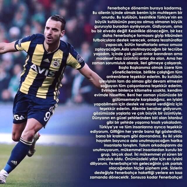 Fenerbahçe'de Soldado dönemi bitti! Veda etti