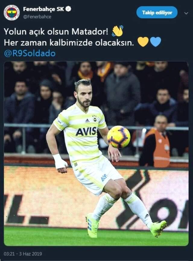 Fenerbahçe, Soldado'ya bunun benzeri veda etti!