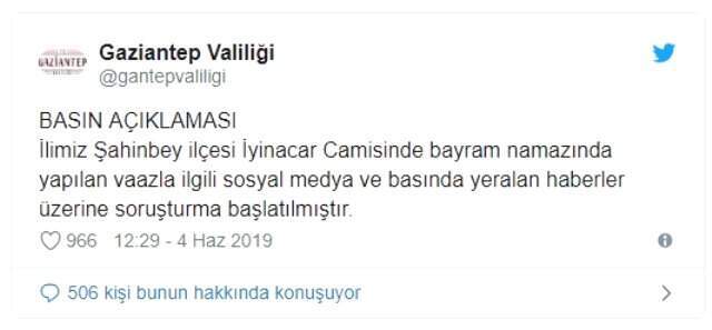 'Keşke savaşı kaybetseydik' dediği öne sürülen cami imamına soruşturma