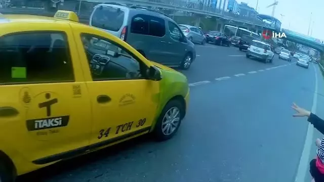 E-5 Karayolu'nda taksici Suriyeli kadını bebeğiyle yol ortasında bırakıp gitti iddiası