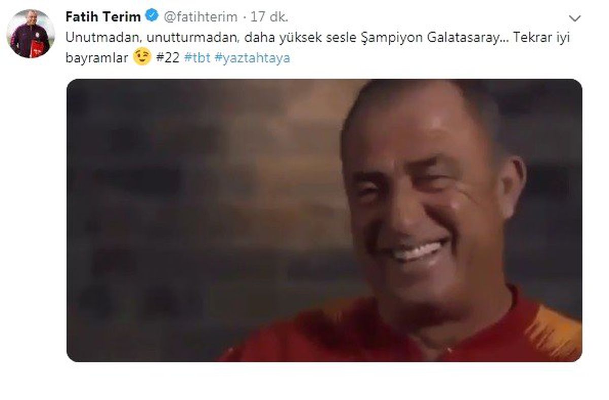 Fatih Terim'den 'şampiyonluk' vurgulu bayram mesajı