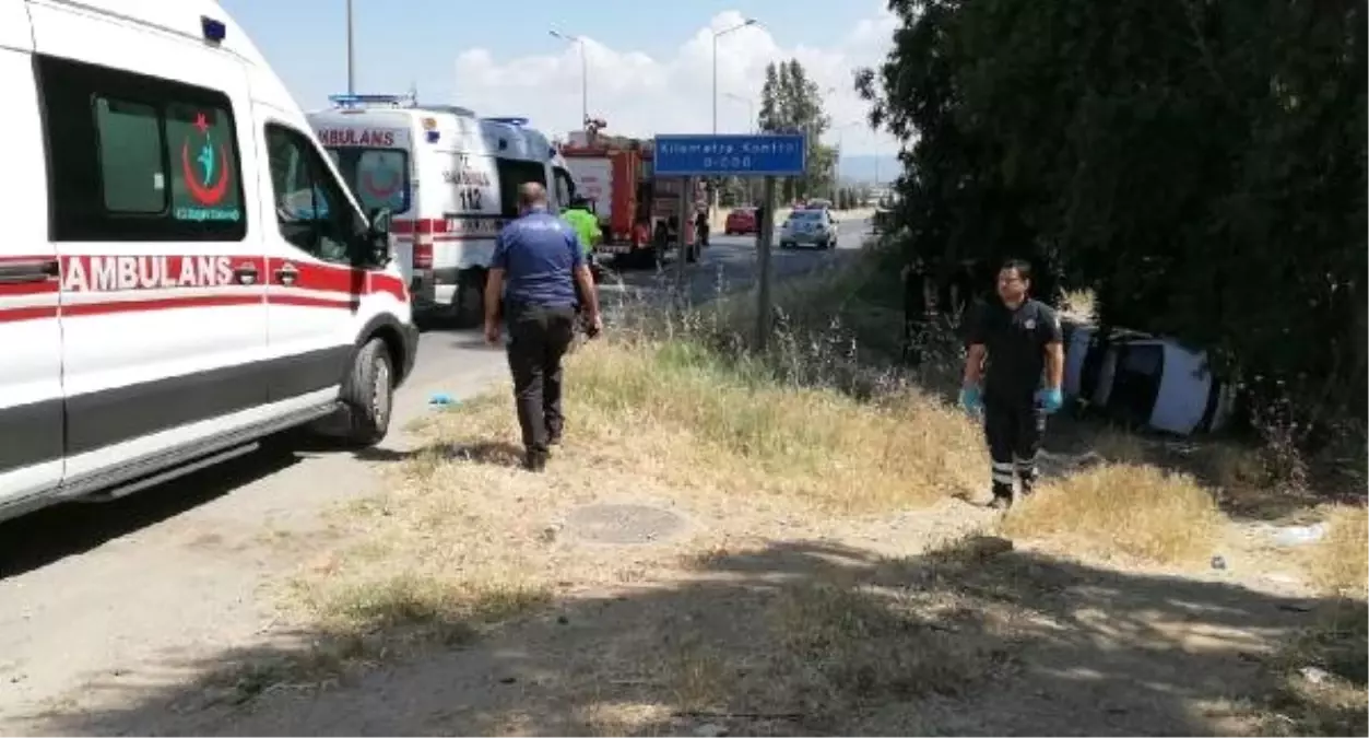 Otomobiliyle şarampole uçan muhtar yaralandı