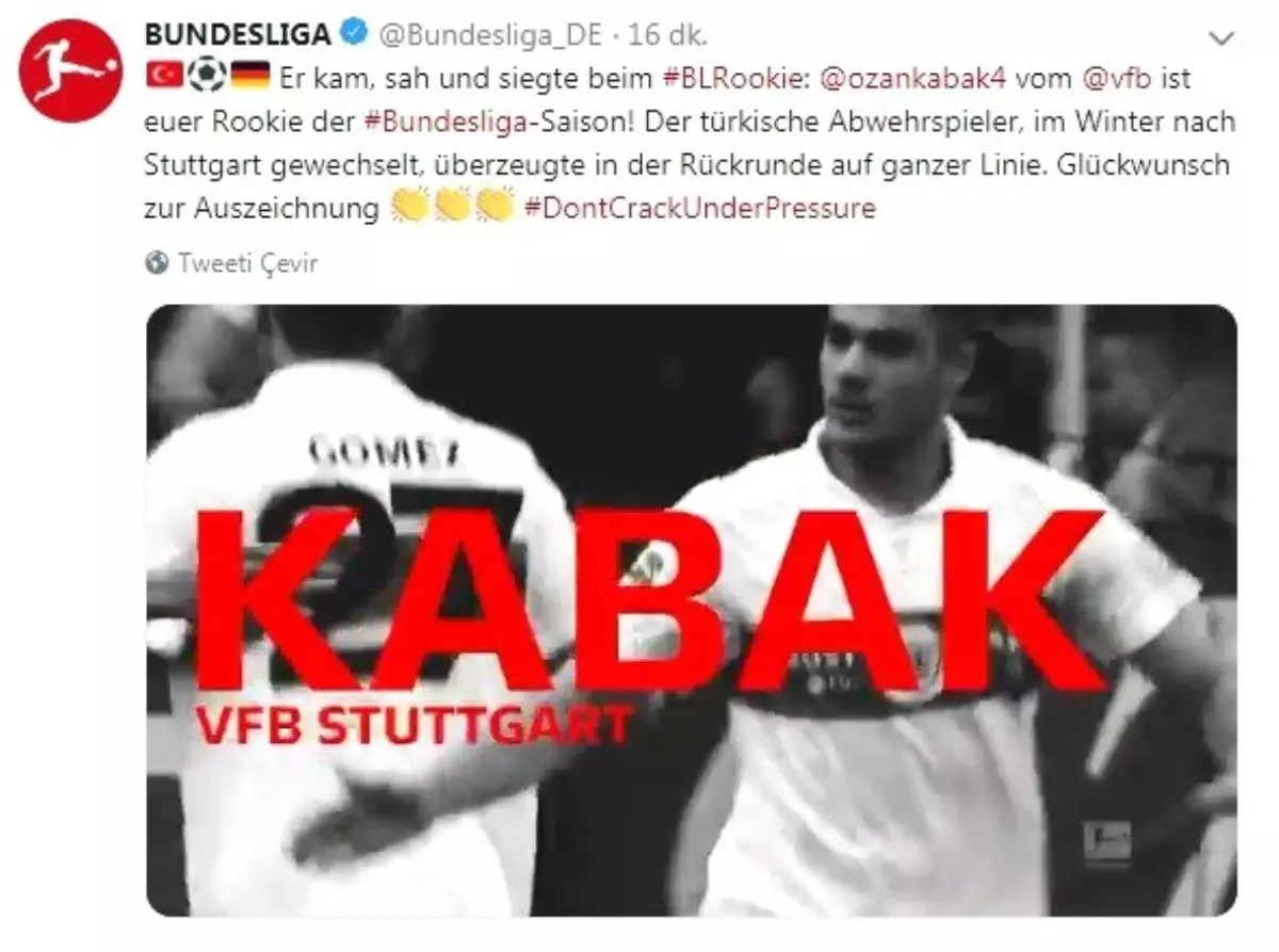 Ozan Kabak Bundesliga Da Yilin Caylagi Secildi Spor