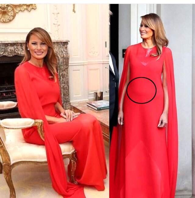 Donoald Trump'ın eşi Melania Trump göbeğiyle olay oldu