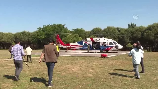 Jandarmadan helikopterle trafik denetimi