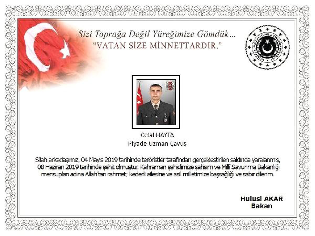 Havan saldırısında yaralanan uzman çavuş, şehit oldu (2)