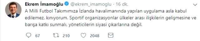 Ekrem İmamoğlu'ndan İzlanda'daki skandala tepki: Asla kabul edilemez
