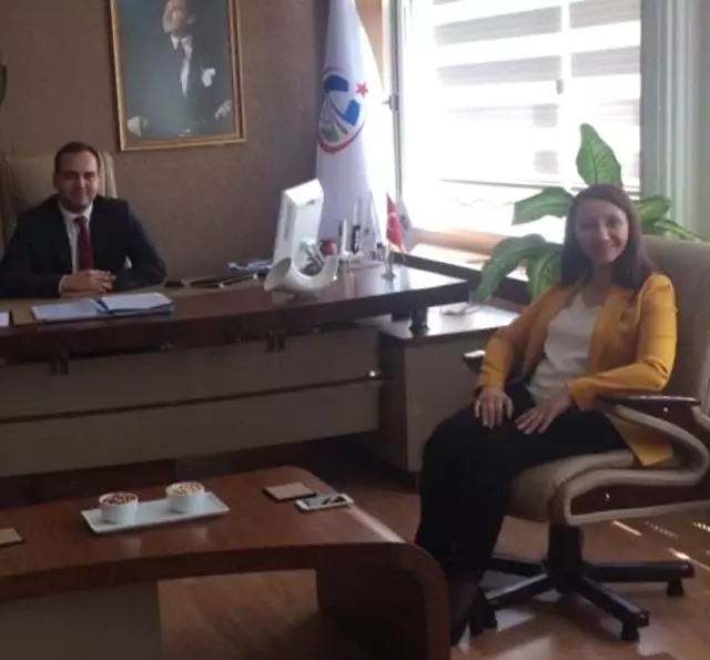 Kaymakam Güven'e ilk ziyaret Başkan Tekin'den