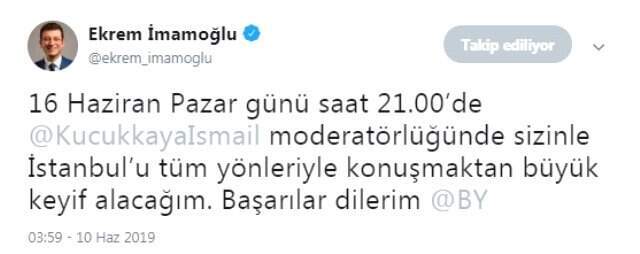 Ortak canlı yayın açıklamasından sonra İmamoğlu'ndan ilk yorum: Büyük keyif alacağım