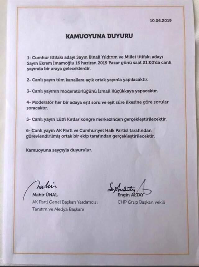 Son Dakika! İmamoğlu-Yıldırım ortak canlı yayınının tüm detayları kesinleşti