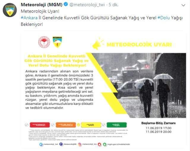 Meteoroloji'den Ankara için kritik uyarı