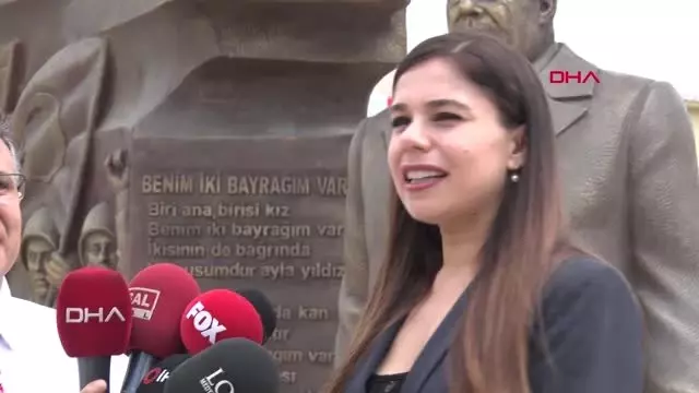 İSTANBUL-RAUF DENKTAŞ'IN TORUNUNDAN BEYLİKDÜZÜ'NDEKİ RAUF DENKTAŞ ANITI ÖNÜNDE AÇIKLAMA İSTANBUL-RAUF DENKTAŞ'IN TORUNUNDAN BEYLİKDÜZÜ'NDEKİ RAUF DENKTAŞ ANITI ÖNÜNDE AÇIKLAMA