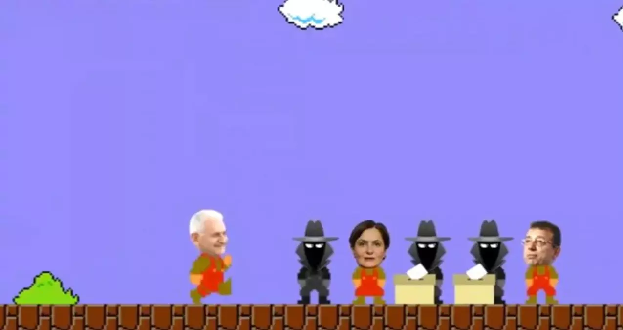 Binali Yıldırım'ı Süper Mario yaptılar