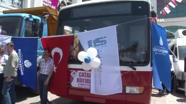 İETT VE İSKİ'den Çatalca Belediyesi'ne araç yardımı İETT VE İSKİ'den Çatalca Belediyesi'ne araç yardımı
