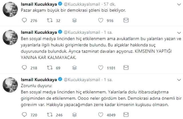 İsmail Küçükkaya sosyal medyadan paylaştı: Bu alçaklar hakkında suç duyurusunda bulunduk