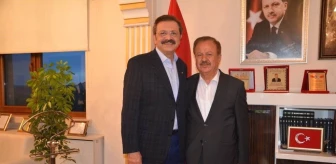 TOBB Başkanı Hisarcıklıoğlu'ndan Başkan Turgut'a ziyaret