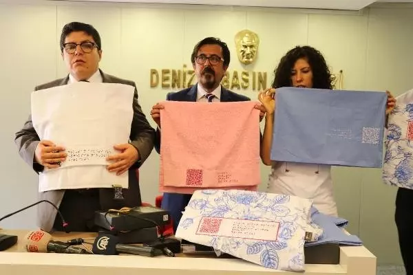 Braille alfabeli havlu, bornoz ve nevresim üretildi