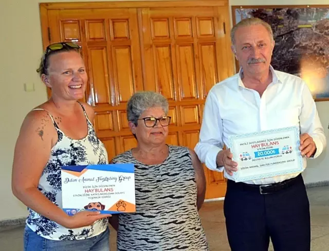 Didim'de sokak hayvanları için yabancılardan 20 bin TL'lik bağış Didim'de sokak hayvanları için yabancılardan 20 bin TL'lik bağış