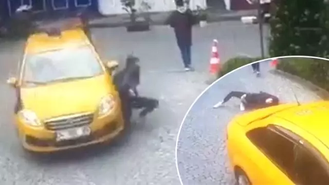İstanbul'da korkunç an! Taksici genç kızı böyle ezdi