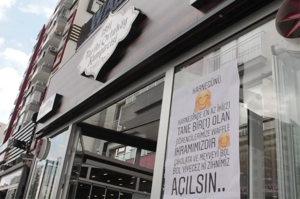 Diyarbakır'da karnesinde 2 zayıf olan öğrencilere waffle ücretsiz