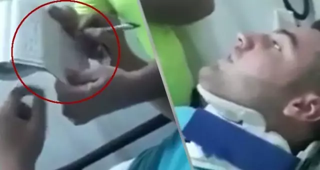 Trafikte makas atan sürücüye sedyede ceza