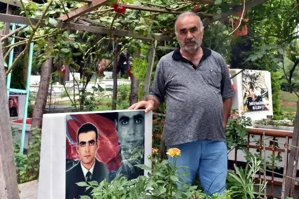 Babalar Günü'nde şehitliğe acı ziyaret