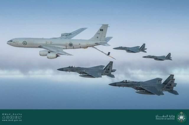 Suudi Arabistan ve ABD uçakları Basra Körfezi'nde ortak uçuş yaptı