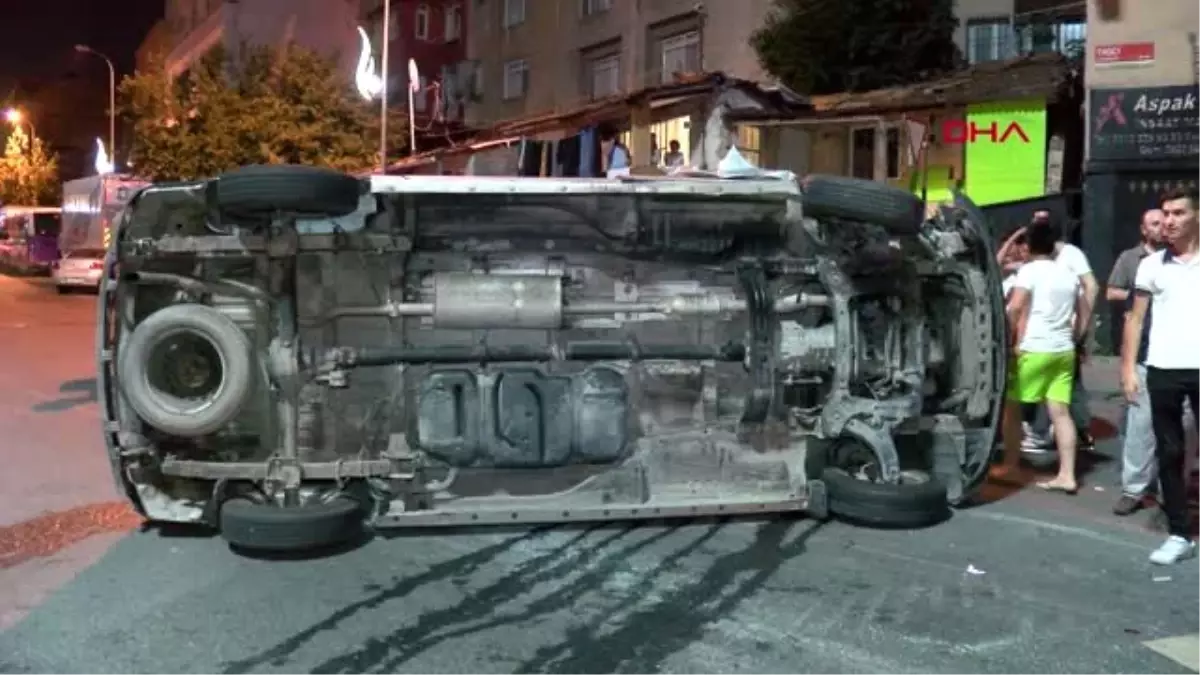 TAKLA ATAN ARAÇTAN BURNU BİLE KANAMADAN KURTULDU