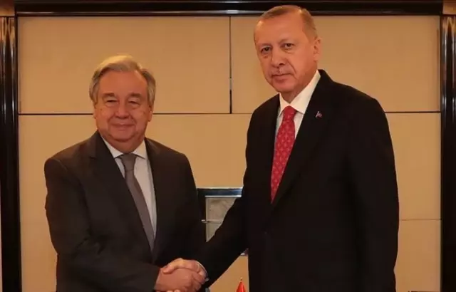 Erdoğan ile BM Genel Sekreteri Guterres görüştü